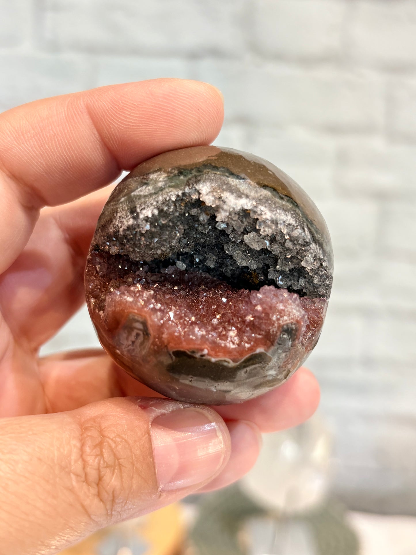 AMS1 - Sphère d’améthyste bicolore