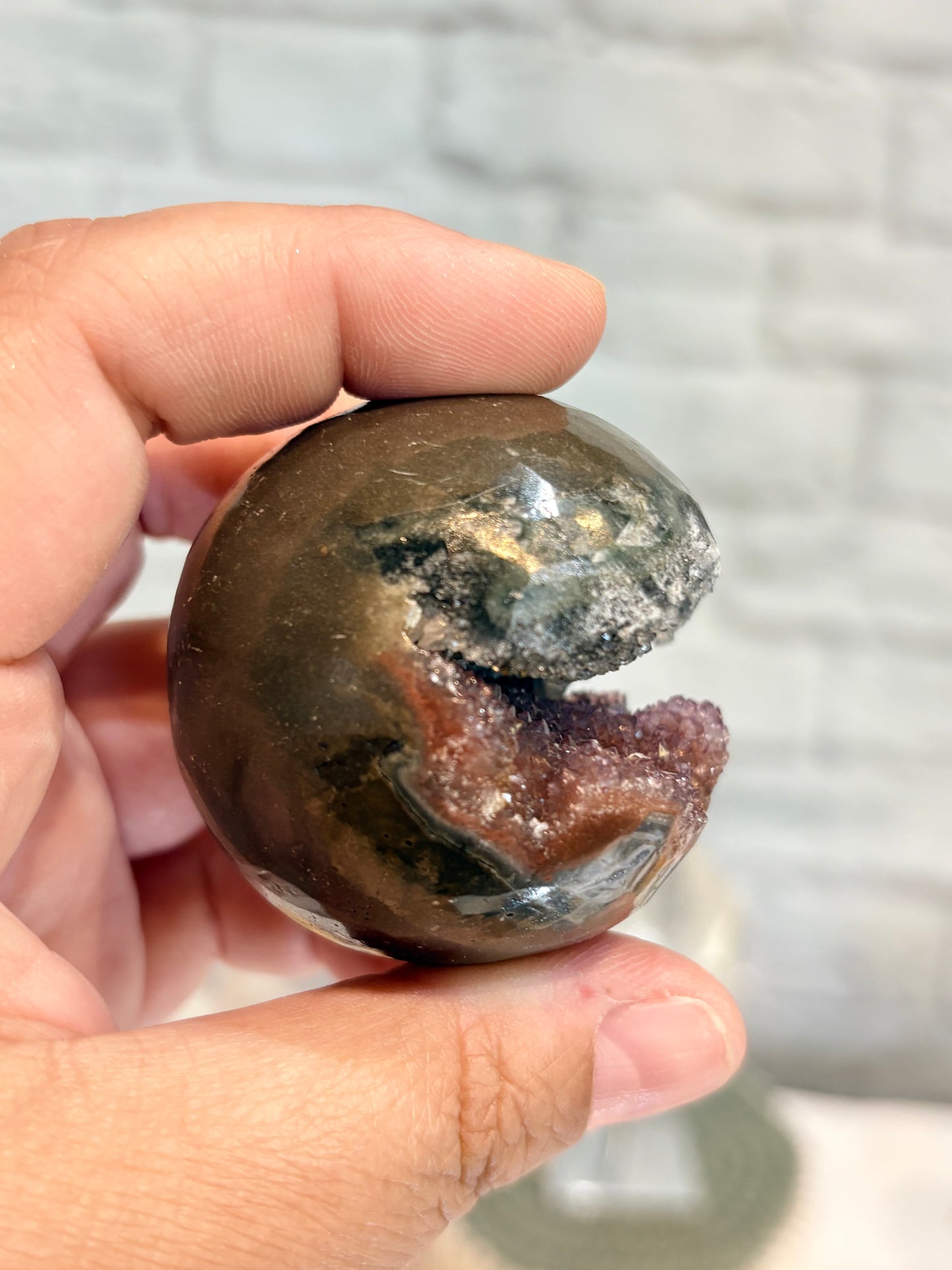 AMS1 - Sphère d’améthyste bicolore