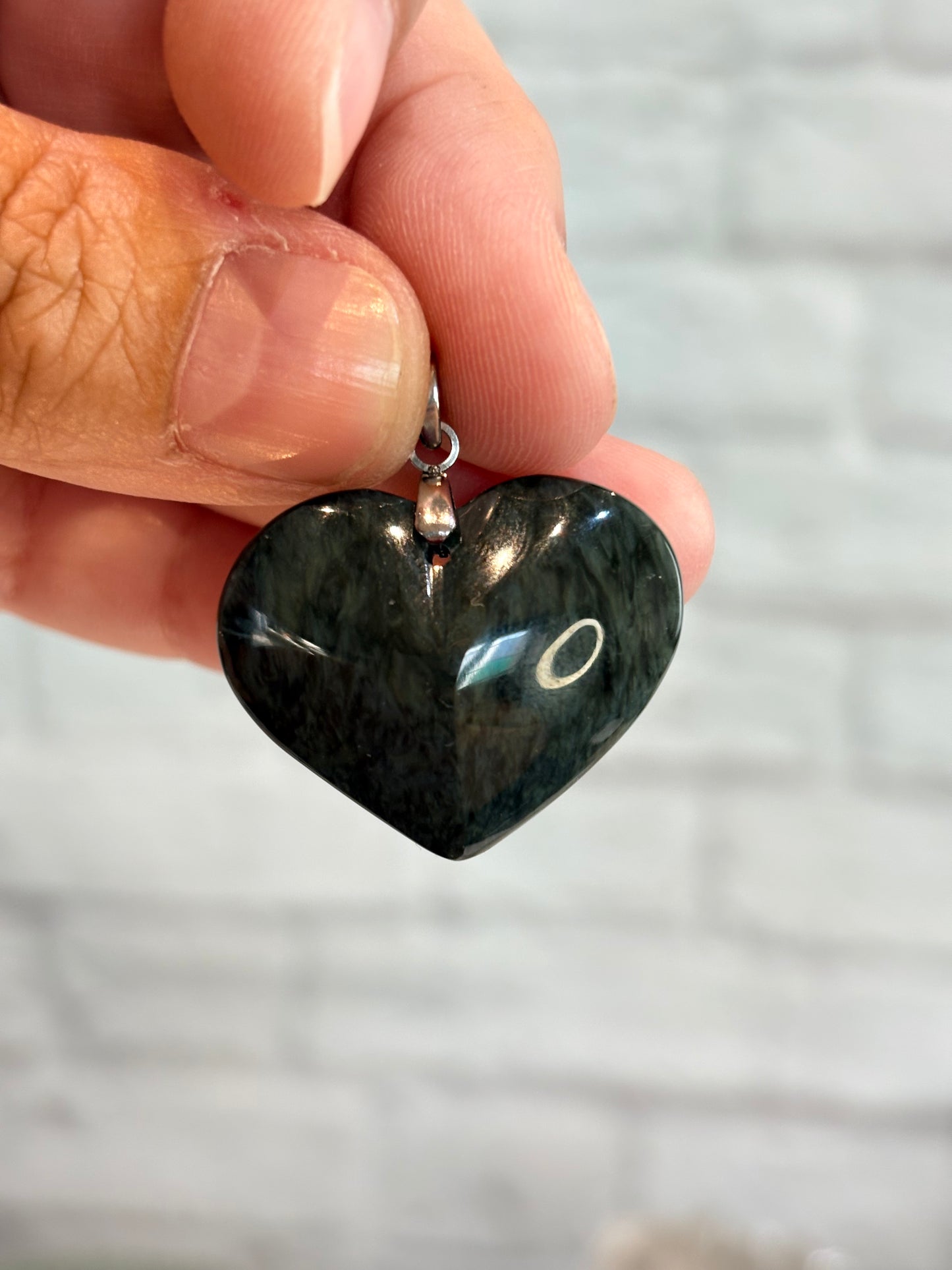 POM1 - Pendentif obsidienne manta huichol