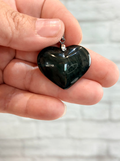 POM2 - Pendentif obsidienne manta huichol