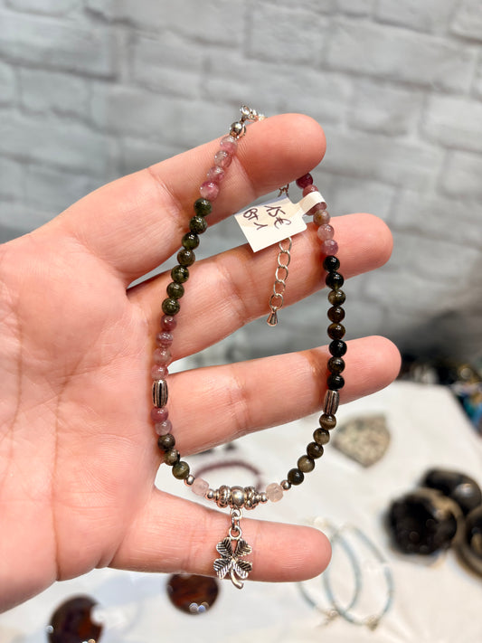 BT1 - Bracelet de cheville tourmaline