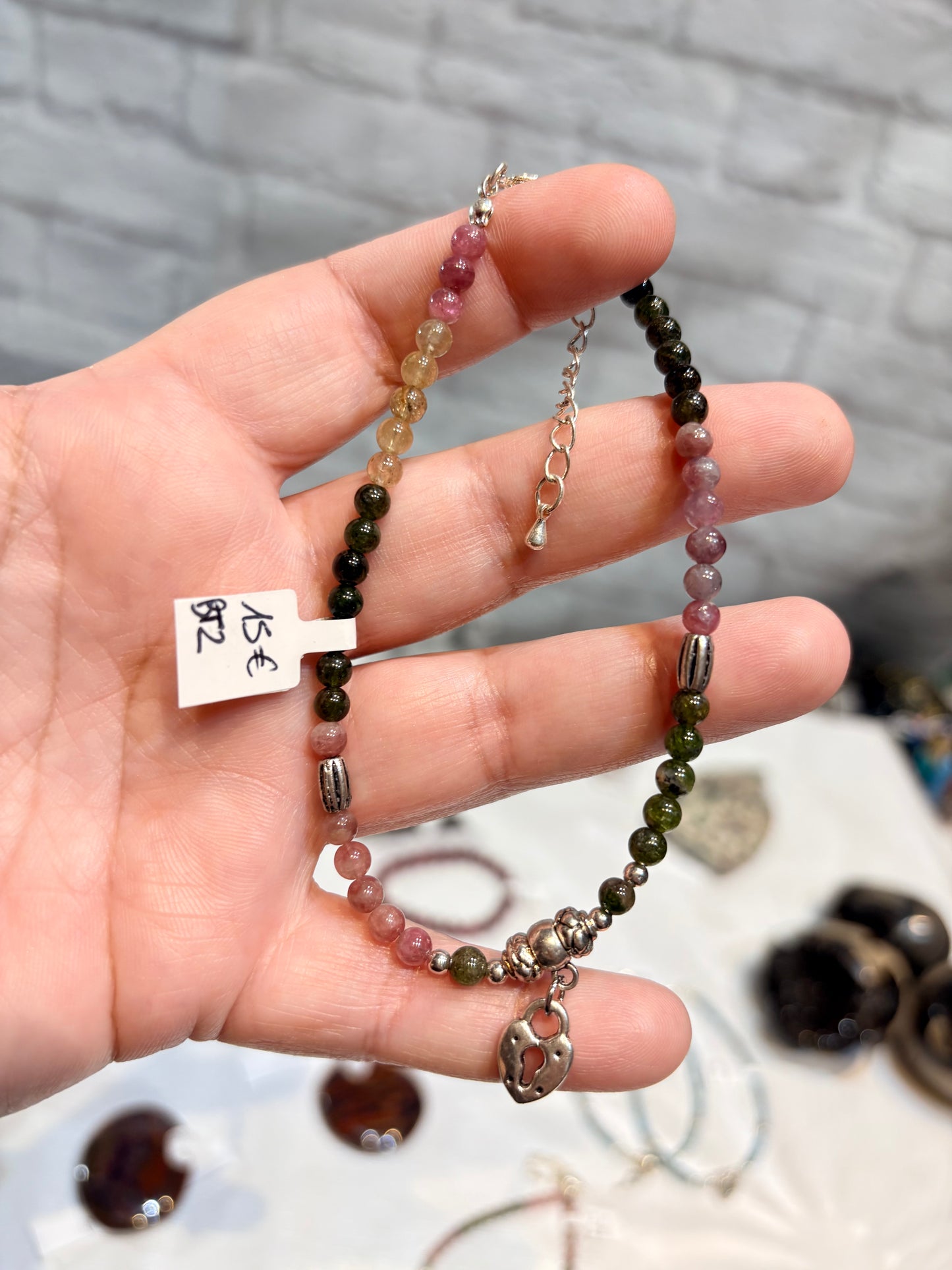 BT2 - Bracelet de cheville tourmaline