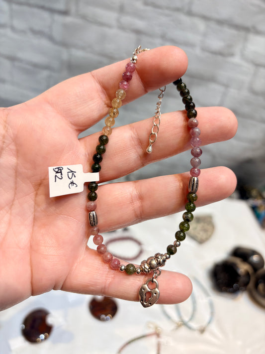 BT2 - Bracelet de cheville tourmaline