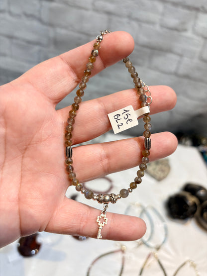 BL2 - Bracelet de cheville labradorite