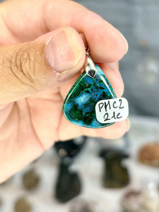 PMC2 - Pendentif malachite Chrysocolle