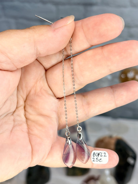 BOFL2 - Boucles d’oreilles fluorite