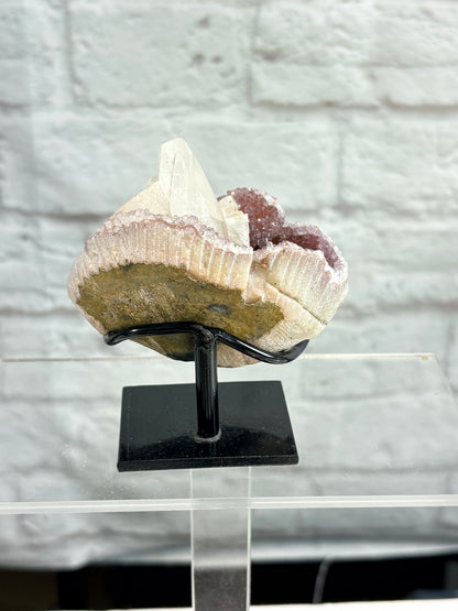 AMU12 - Améthyste et calcite d’Uruguay sur pied