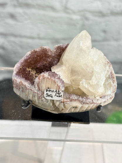 AMU12 - Améthyste et calcite d’Uruguay sur pied