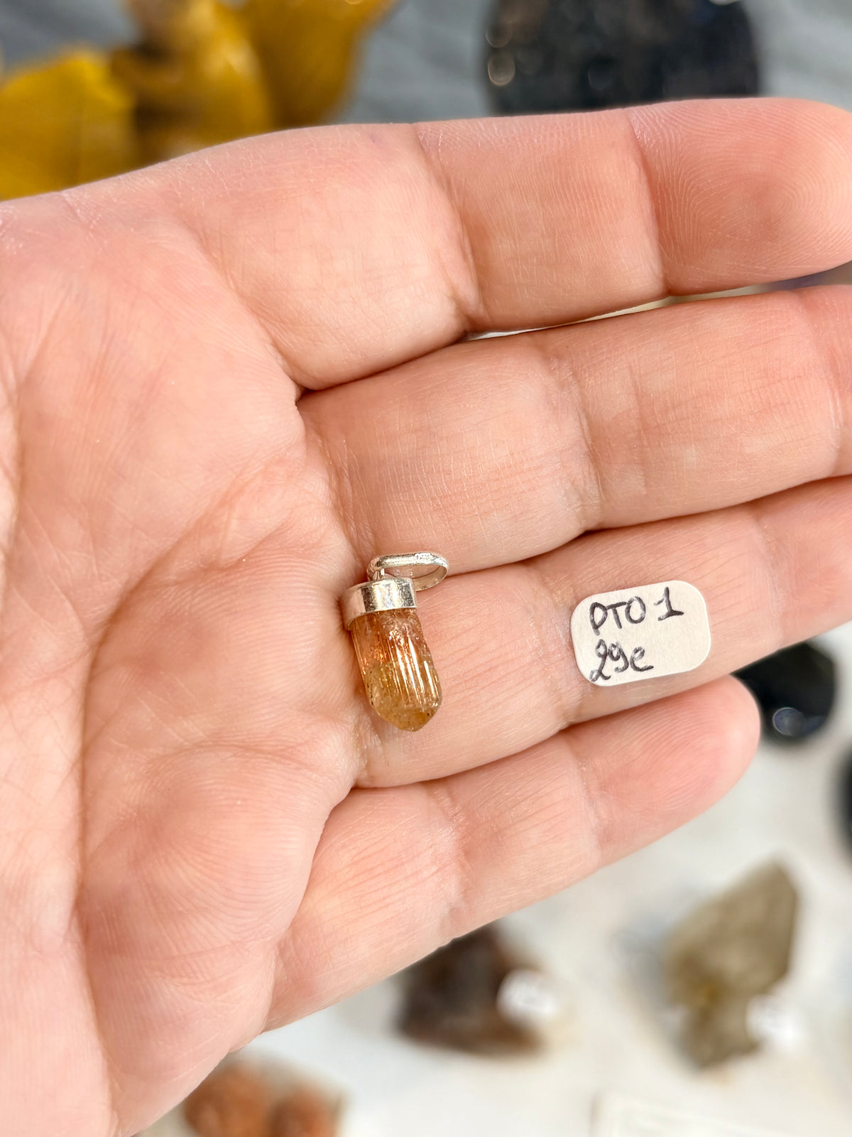 PTO1 - Pendentif topaz et argent 925