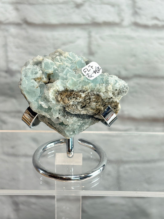 FL7 - Spécimen de fluorite sugar bleue brute