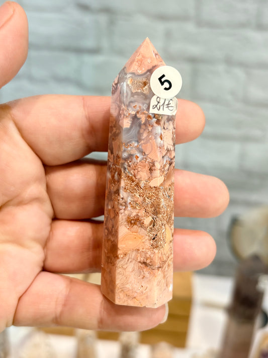 Pointe d’agate rose