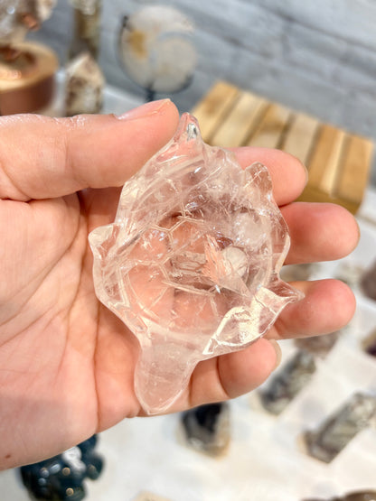 Grosse tortue en cristal de roche