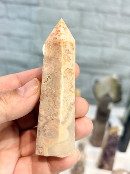 Pointe en agate fleur