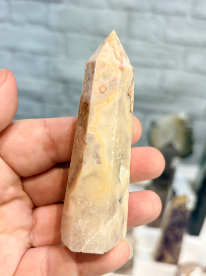 Pointe en agate fleur