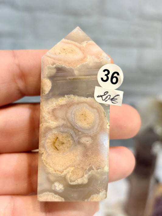 Pointe en agate fleur