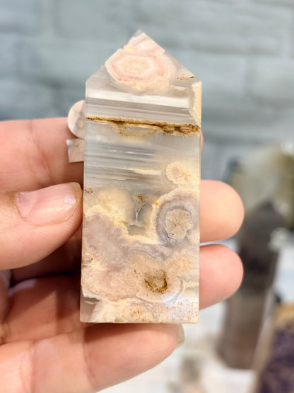 Pointe en agate fleur