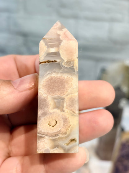 Pointe en agate fleur