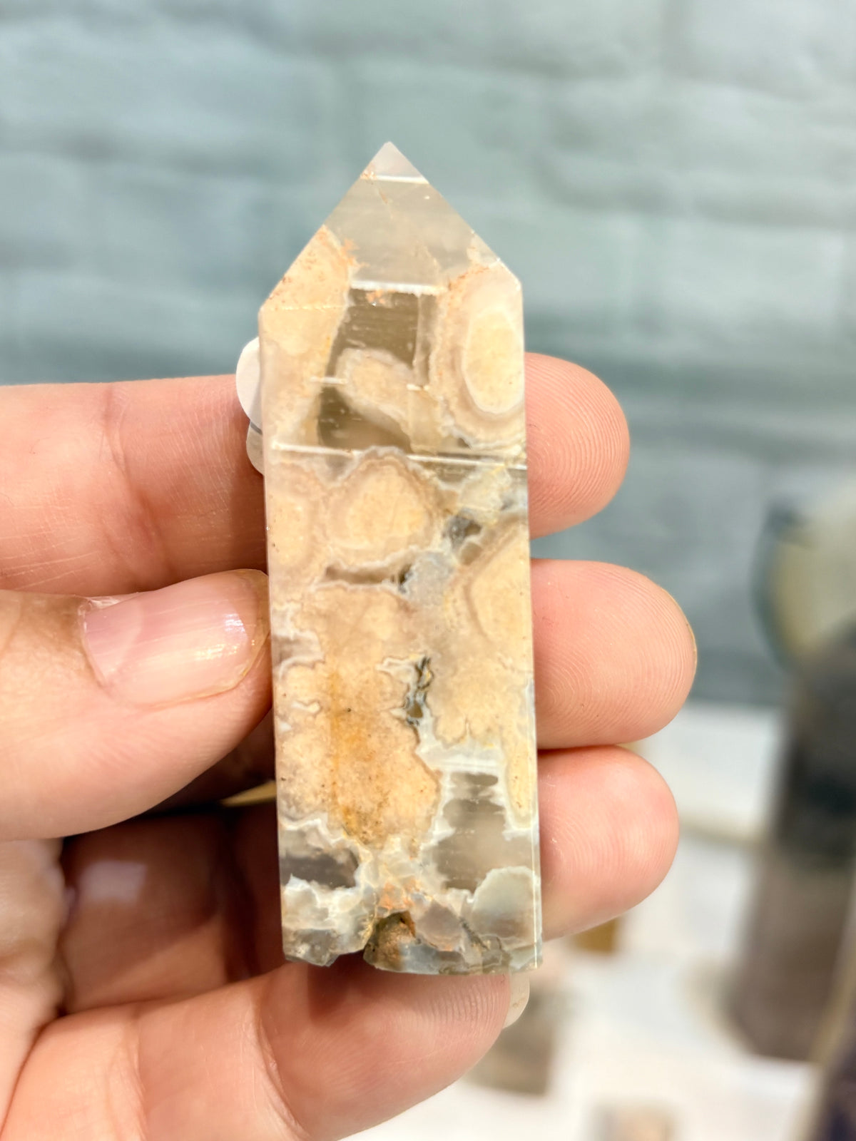 Pointe en agate fleur