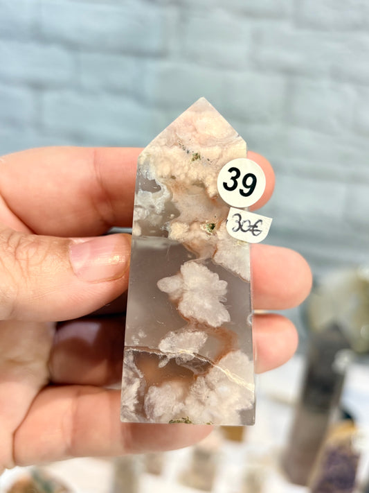 Pointe en agate fleur
