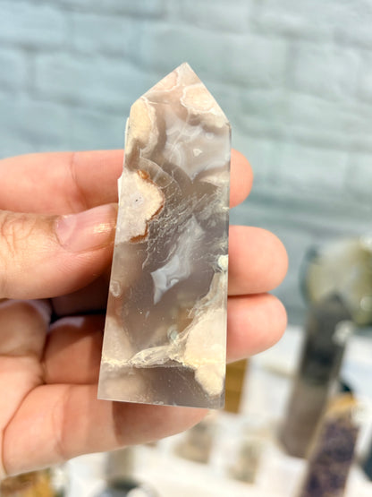 Pointe en agate fleur