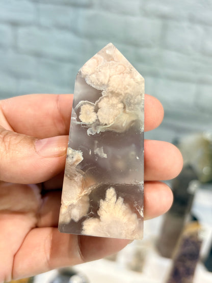 Pointe en agate fleur