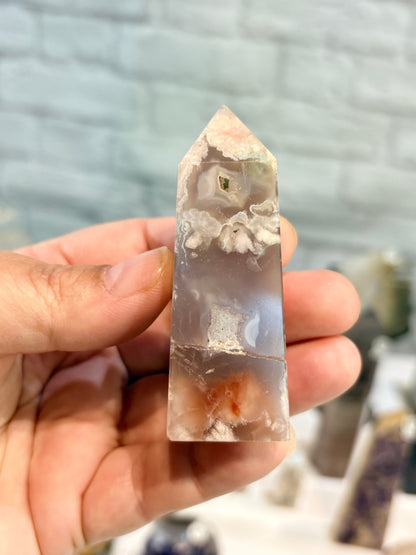 Pointe en agate fleur