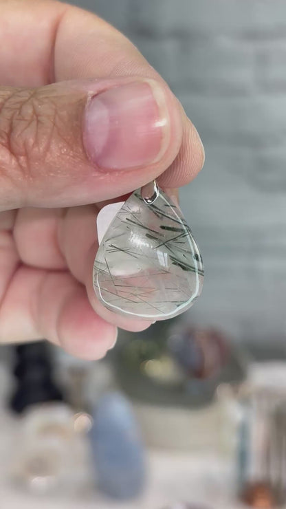 PQT3 -  Pendentif quartz à tourmaline
