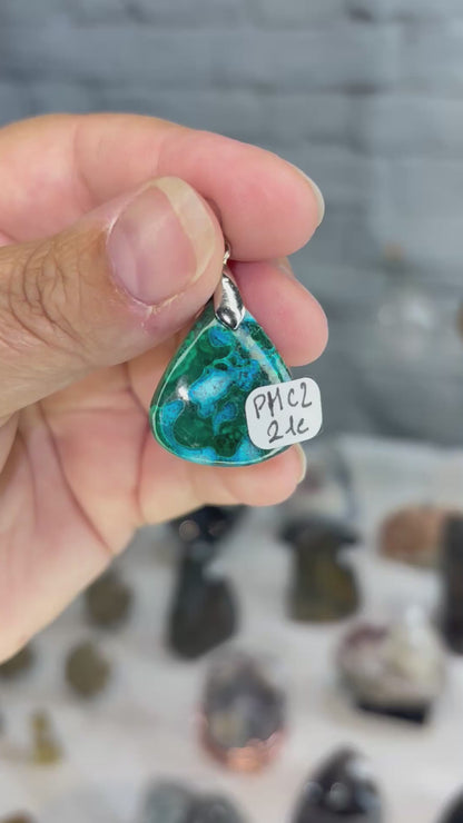 PMC2 - Pendentif malachite Chrysocolle
