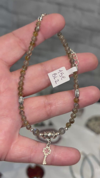 BL2 - Bracelet de cheville labradorite