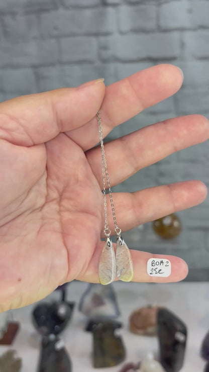 BOA2 - Boucles d’oreilles agate