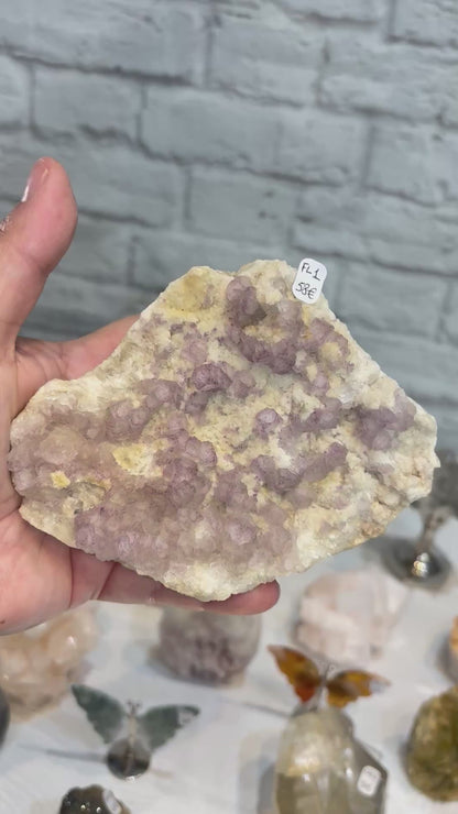 FL1 - Fluorite brute sur cristal de roche