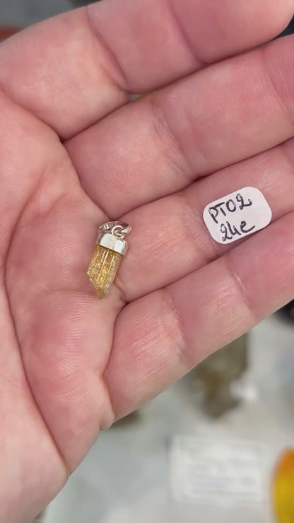 PTO2 - Pendentif topaz et argent 925